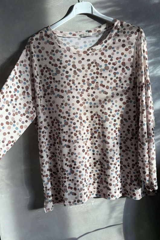 Bobby Mesh Layering Top Terrazzo Spot Stone